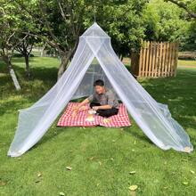1 pieza Dosel de mosquitera extra grande, adecuado para fiestas de pijamas y protección del jardín - desde individual hasta California King y tamaños de cuna, de poliéster duradero, lavable a máquina, ocio al aire libre, decoración elegante de ropa de cama, estructura de soporte resistente