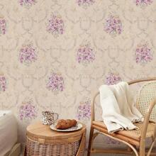 1 Roll Of 1m/2m/3m/5m/7m/10m Flowers Self-Adhesive Contact Paper Removable And Peeled Off Suitable For Dormitory Bedroom Background Wall Decoration Wallpaper Self-Adhesive Wallpaper Vinyl Home Decoration Stickers Wall Paper Wall Stickers Room Decor Wall Sticker