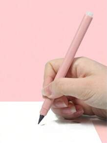 6pcs Creative Black Tech No-Need-Sharpening Everlasting Pencil, Ink-Free For Students, Drawing, School And Office Supplies (Random Color) Back To School