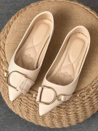 WHDXY 1 双女士尖头软皮平底鞋，百搭乐福鞋休闲通勤鞋