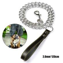 4PCS Heavy Duty Metal Chain Dog Lead With Handle Long Strong Control Leash 0.2*120cm - Black - View 4