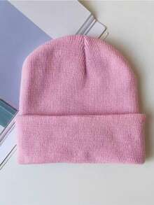 MilyModa Winter Hat, Cold Cap, Without Embroidery For Adults, Beret Cap - Màu Hồng baby - Xem 1