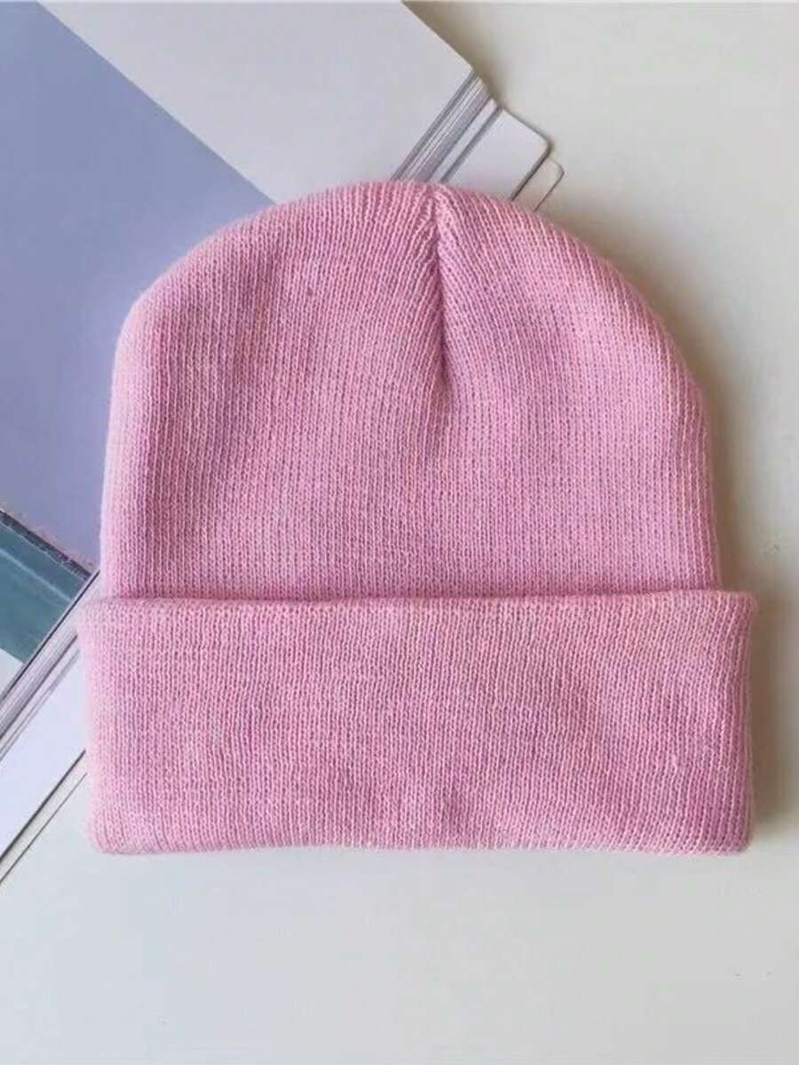 MilyModa Winter Hat, Cold Cap, Without Embroidery For Adults, Beret Cap - Màu Hồng baby - Xem 1