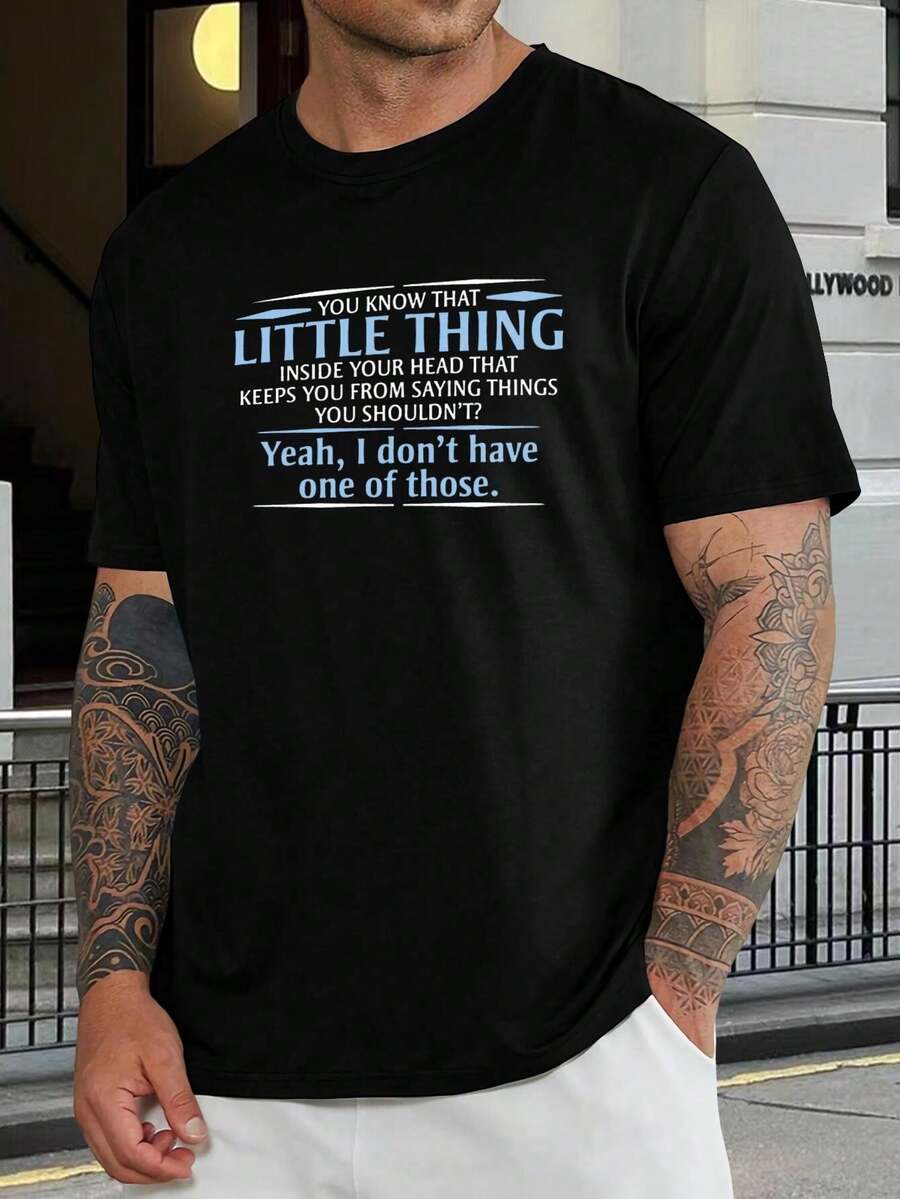 Camiseta gráfica divertida y sarcástica para hombre - Camiseta con humor 'Esa cosita' - Ropa casual, camiseta con frase original - Regalo para él, regalo para marido - Negro - Ver 1