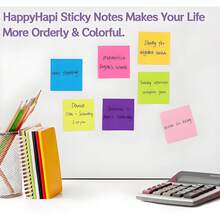1/4/6/12 Pezzi di Foglietti Adesivi 3*3 pollici, bloc notes colorati, bloc notes per studenti, bloc notes per ufficio, carta per memo autoadesiva, adatto per ufficio, casa, scuola, forniture scolastiche, ritorno a scuola - Multicolore - Visualizzare 8