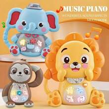 Infant Early Education Musical Electronic Keyboard Toy, Cartoon Animal Toy With Lights, Multi-Functional Finger Piano, Suitable For Early Learning And Fun, Ideal Birthday And Christmas Gift For Babies (Random Color)