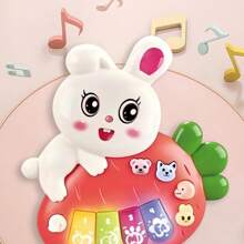 Infant Early Education Musical Electronic Keyboard Toy, Cartoon Animal Toy With Lights, Multi-Functional Finger Piano, Suitable For Early Learning And Fun, Ideal Birthday And Christmas Gift For Babies (Random Color)