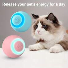 Bola rodante inteligente con gravedad, juguete eléctrico inteligente para mascotas, recargable por USB, juguete interactivo para gatos, disponible en varios colores. Adecuado para gatitos, ayuda a los gatos a aliviar el estrés y el aburrimiento, activa el instinto de caza del gato a través del movimiento. El tamaño del producto se adapta a gatos de diferentes tamaños, los gatos no sienten amenaza y se activa su naturaleza de caza.