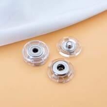 10Pairs/20Pcs Clear Invisible Snap Buttons For Cardigans And Jackets - Large Transparent Plastic Fasteners With Subtle Round Clasp, Perfect For Knitwear And Outerwear, Easy To Sew-In For Secure Fastening, Sewing Accessories