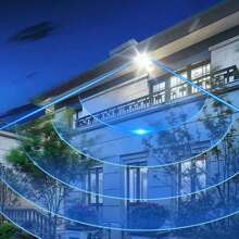 1 pezzo Nuova illuminazione stradale solare da esterno, lampada da parete con sensore di movimento e telecomando, luce da giardino impermeabile