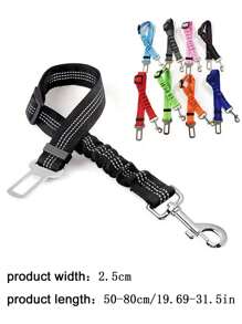 1pc Pet Car Restraint, Dog Leash, Cat Car Leash, Retractable Shock-Absorbing Reflective Strap Tether Leash, Forr Pet Travel!