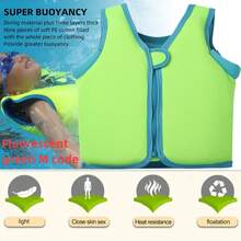 Kids Swim Life Jacket Float Vest Swimming Pool Buoyancy Aid Child WaterSport UK~ - Green - View 4