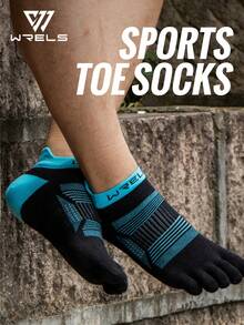 1双/3双装 WRELS 男女通用分趾袜，五趾设计。网眼材质，吸湿透气。符合人体工学的后跟设计，适合日常穿着和运动。 - 彩色 - 查看 8