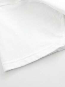 Ropa de chica adolescente, Patrón de letras burbuja, Camiseta de manga corta para adolescentes, Camiseta con estampado de letras, Cuello redondo regular, Tela transpirable