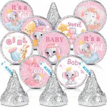 Set de 20 etiquetas creativas de niño o niña? para decoración de fiesta de baby shower