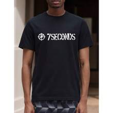 High Quality 7 Seconds Seven Thrash Hardcore Punk Rock Band T Shirt Unisex Tee - Black - View 1
