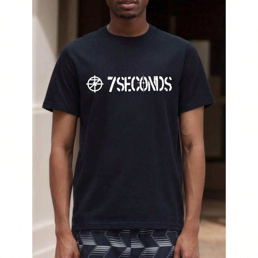 High Quality 7 Seconds Seven Thrash Hardcore Punk Rock Band T Shirt Unisex Tee - Black - View 1