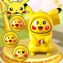 pokemon 1 Stück süße Pokémon Pikachu stilisierte Gesichts-Verwandlungspuppe, voller süßer und lustiger Ausdrucksdesigns, mini tragbare Sammlung, exquisite Handwerkskunst für Sammlung und Dekoration, tolles Geschenk, Geburtstags-/Feiertags Must-Have Dekorationen.