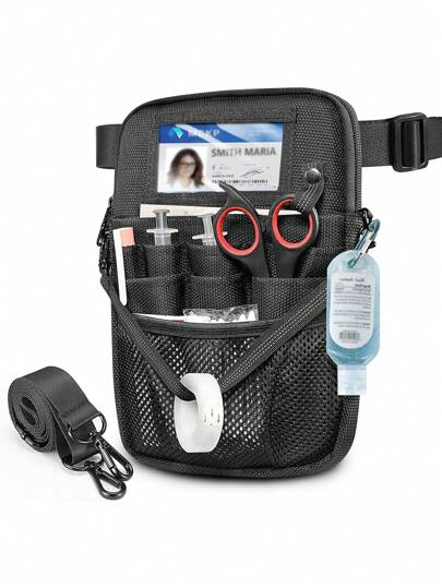 1pc Nurse Fanny Pack With Tape Holder, Multi Compartment Medical Gear Pocket Belt Bag Nursing Organizer Pouch | Utility Waist Pack For Stethoscopes, Bandage Scissors Other Medical Supplies