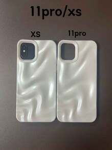 1pc Premium Minimalist Faux Pearl White 3D Wave Pattern Phone Case Compatible With IPhone 16 Pro Max/16/16 Pro/16 Plus/15/15 Pro Max/15 Pro/11/12/13/14 Pro Max/11 Pro/11 Pro Max/12 Pro/12 Pro Max/13 Pro/13 Pro Max/14 Pro/14 Pro Max/16 Pro Max/16/16 Pro/16 Plus/12 Mini/13 Mini, Minimalist Creative Soft Case