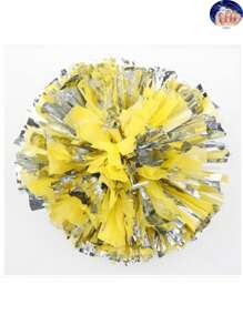 2pcs Football/Basketball Cheerleader Pom Poms, Metal Series Sports Team Activity, Dancing Performance Props, Square Dance Game Props, Dancing And Fan Cheering Props, Suitable For Outdoor Sports Team Performances