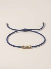 1 Stück einstellbares Armband mit Kupferperle, Glücksarmband, geeignet für Damen Alltag und Urlaub