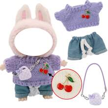 Outfit Set: Sweater And Jeans For Plush Doll, Includes Cute Accessory Bag (Doll Not Included), Merchandise