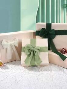 1/3/9 卷手工雪纺丝带流苏 1.5 英寸 X 5.5 码磨边丝带，适用于婚礼请柬、新娘花束、礼品包装、蝴蝶结制作、工艺品、派对装饰 - 彩色 - 查看 4