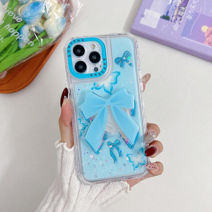 MY020 CASE COVERS WITH BOW AND SHRIMP SHS CASE - 藍色 - 查看 1