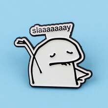 1 件西班牙格言珐琅胸针，独特的翻领别针徽章 - 可爱的包袋和服装配饰学校办公室配饰衬衫夹克珠宝圣诞节万圣节衣服别针有趣可爱的教师礼物 - 黑色 - 查看 3