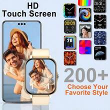 LOMAXFR 1.83-Inch Full Touch Screen Smart Watch, Call Reminder/Rejection, HD Voice Call, Multiple Sports Modes, Sports Data Tracking, Suitable For Outdoor Sports, Unisex Sports Watch, Clear Music Playback, Remote Control Photography, Easy To Wear And Use In Daily Life, Suitable For Holiday Gifts