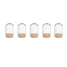 2/5 Stücke Schmuckstein künstliche Blume Glockenglasform mit Korkunterseite für Aufbewahrung, Präsentation & Trockenblumen Deko, Heim-Dekoration, DIY Kunst & Handwerk, Party Geschenke, Blumen Pflanzen, Präparate, Deko-Handwerk