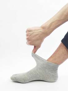 1/5/10 pares de calcetines delgados para los tobillos de hombre, calcetines cortos lisos y cómodos de unicolor, adecuados para primavera y verano