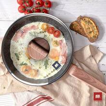 ULTRACHEF Sartén con Revestimiento Antiadherente de Piedra de Alemania% libre de PFOA.20 centímetros - Master Stone Gris con Tapa - Ver 8