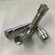 90 Degree Motorcycle Angled Valve Adapter, Copper & Silver Tire Valve Extension Adapter For Trucks, Cars, Motorcycles