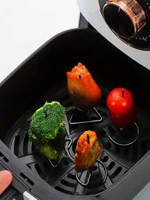Brochettes verticales en métal, brochettes mini kabobs pour friteuse à air chaud, support de brochette en acier inoxydable pour friteuse à air chaud et barbecue - brochettes verticales pour fruits et viande