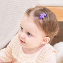 Mini barrettes et nœuds en ruban gros-grain doublé pour filles – 3 cm (25 paires de couleurs, 50 pièces)