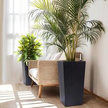 LIZHOUMIL 2Pcs 16/22" Tall Outdoor&Indoor Black Planter Pots With Drainage Holes&Water Level Monitor&Inner Bucket - màu đen - Xem 6