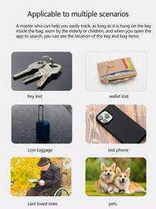 New Bluetooth Anti-Lost Smart Device, Smartphone Anti-Drop Locator, Key Bag Anti-Lost Tracker. (Protective Case Included)