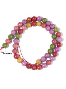 1 hebra de cuentas sueltas espaciadoras redondas de calcedonia de Candy Alxa, piedra natural, para hacer joyas DIY, pulseras, dijes y accesorios, tamaños de 6 mm, 8 mm y 10 mm, 15 pulgadas