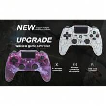 Control inalámbrico actualizado compatible con mando de , compatible con /Pro/Slim/Windows PC, joystick compatible con con panel táctil/toma de auriculares estéreo/control de movimiento de seis ejes/cable de carga