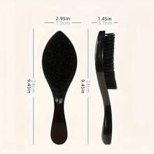 男士专业美发梳套装 - 猪鬃毛梳和宽齿梳，适用于卷发/非裔/纹理发质 - 沙龙级造型工具，符合人体工学的ABS手柄 - 送给爸爸、男士的完美礼物（圣诞节、生日），美发工具，美发用品，旅行必备，理发师，发型师，理发配件，情人节，美发用品，发型师，理发店，沙龙，度假必备，美发产品，理发店，情人节礼物，女士旅行必备，发型师工具 - 黑色 - 查看 4