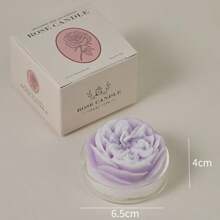 2Pcs Handcrafted Rose & Peony Flower Scented Candle Perfect For Yoga, Meditation, And Relaxation! Shaped Like A Lotus With Rich Fragrances, It's Reusable – You Can Use It As An Incense Burner Or Storage For Yoga Items.