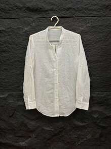 Blusa casual a maniche lunghe con polsini per donne