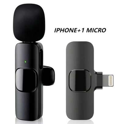 Microfone Celular Lapela  Sem Fio Android Profissional Karaokê 2 Microfone Para Celular Condensador Tipo-c Lightning