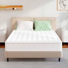 Good Nite 20CM Hybrid Pocket Sprung Mattress Single/Small Double/Double/King – Medium Firm Mattress With Breathable Foam, Fire-Resistant Knitted Cover For Adults, Couples & Guest Rooms - White - View 2