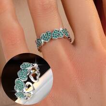 1pc Fashionable Versatile Cubic Zirconia Heart Ring For Women, Suitable For Daily Wear On Index Finger Valentines,Mom,Mother,Mother's Day,Gift - Ring - View 15