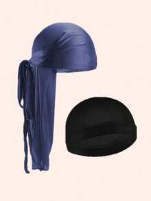 سدادة موجية حريرية قوية ومجموعة سدادة موجية لحماية الرطوبة للرجال للحصول على موجات الشعر، نسيج ساتان مرطب - متعدد الألوان - مشاهدة 12