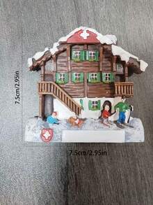 1 件手工制作德国/奥地利/瑞士纪念品木制布谷鸟钟冰箱贴，梵高风格创意彩绘礼品 - 彩色 - 查看 19