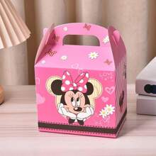Disney 6pcs Disney Mickey Mouse Mini Cartoon Candy Gift Box, Suitable For Party, Holiday, Birthday Gift Packing
